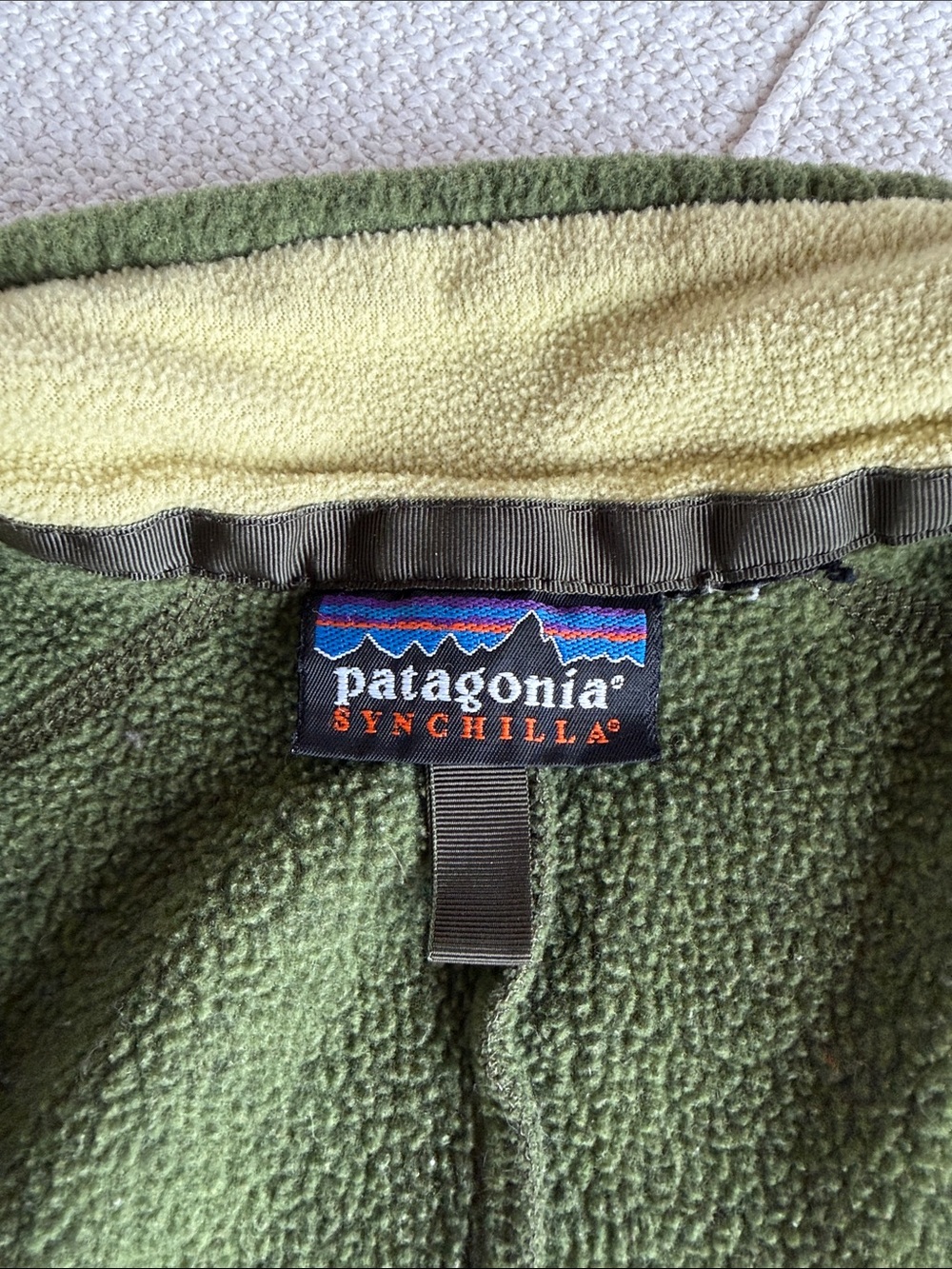 Olive Green Patagonia Synchilla Fleece Vest - Picture 3 of 3